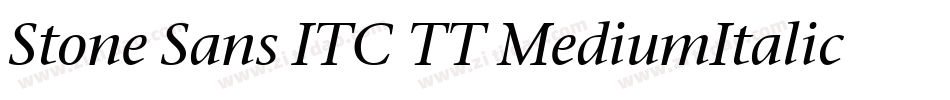 Stone Sans ITC TT MediumItalic字体转换